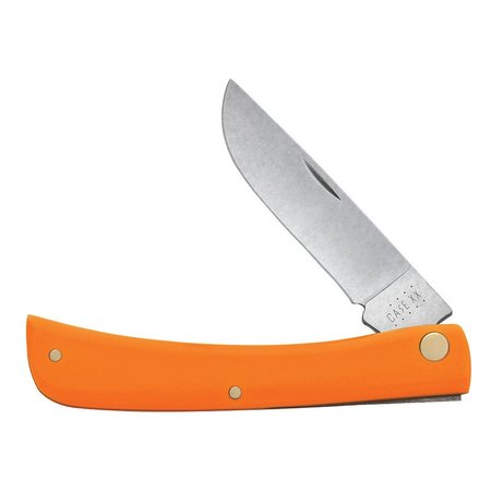 CASE CUTLERY Knife, Smooth Syn Ornge Sod Buster Jr 80502